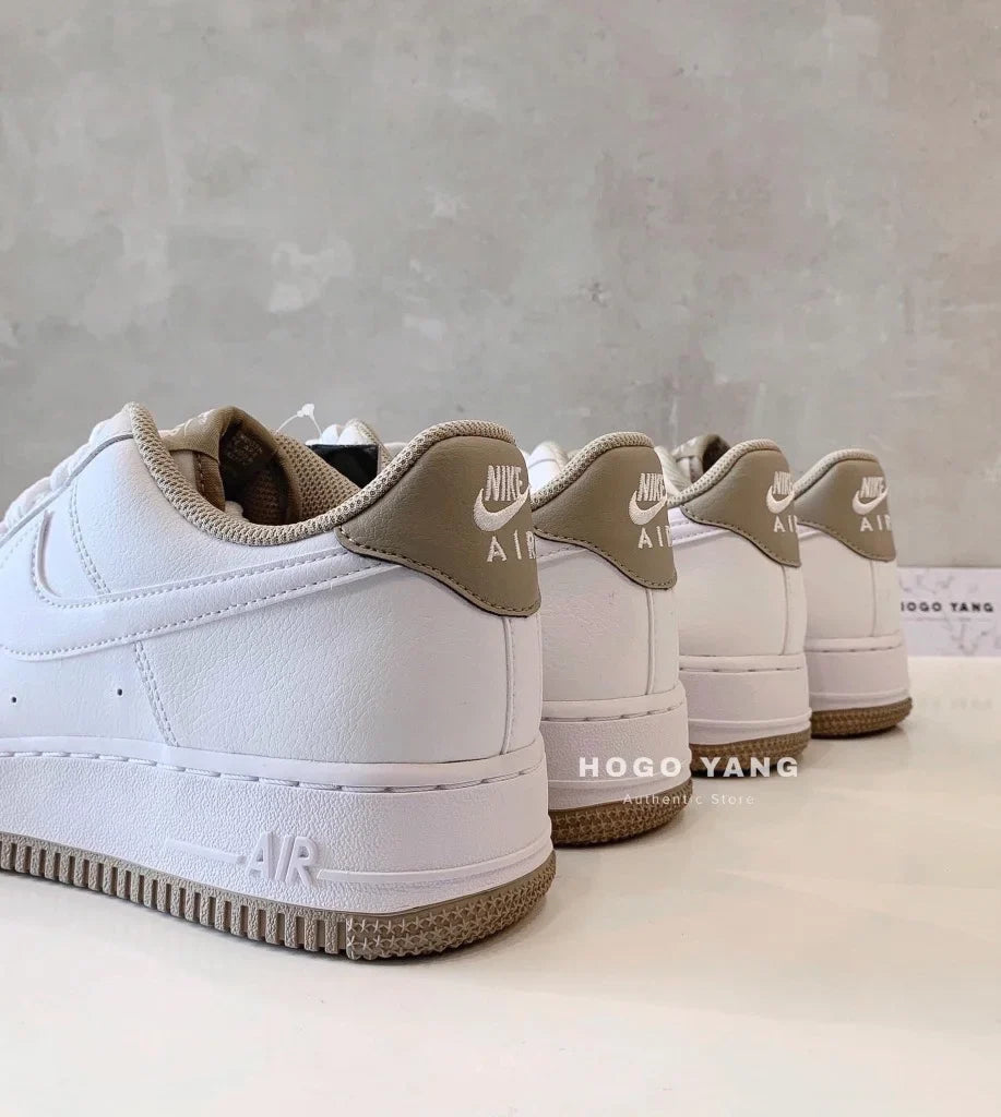 Hand-Crafted AF 1 White Taupe