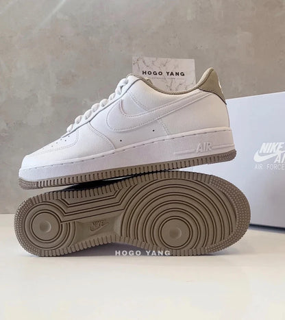 Hand-Crafted AF 1 White Taupe