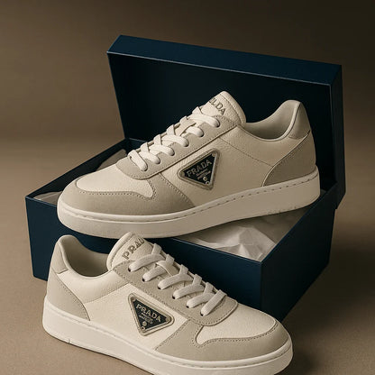 Pr∀da downtown leather sneakers