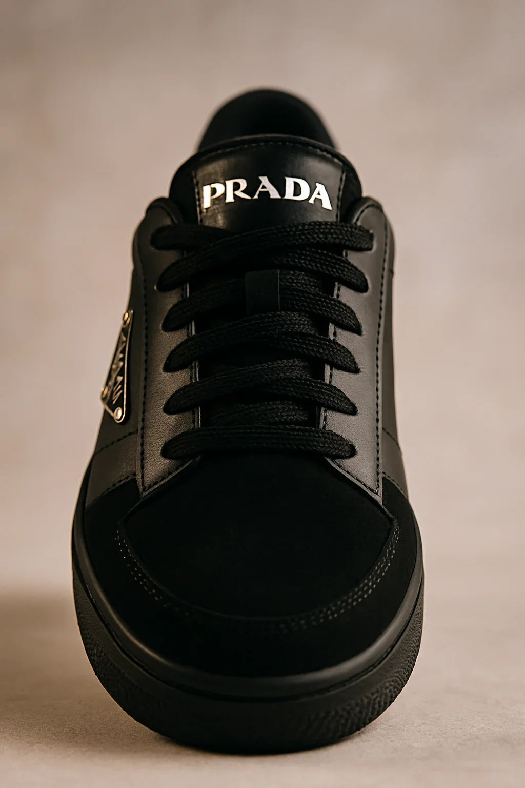 Pr∀da downtown leather sneakers