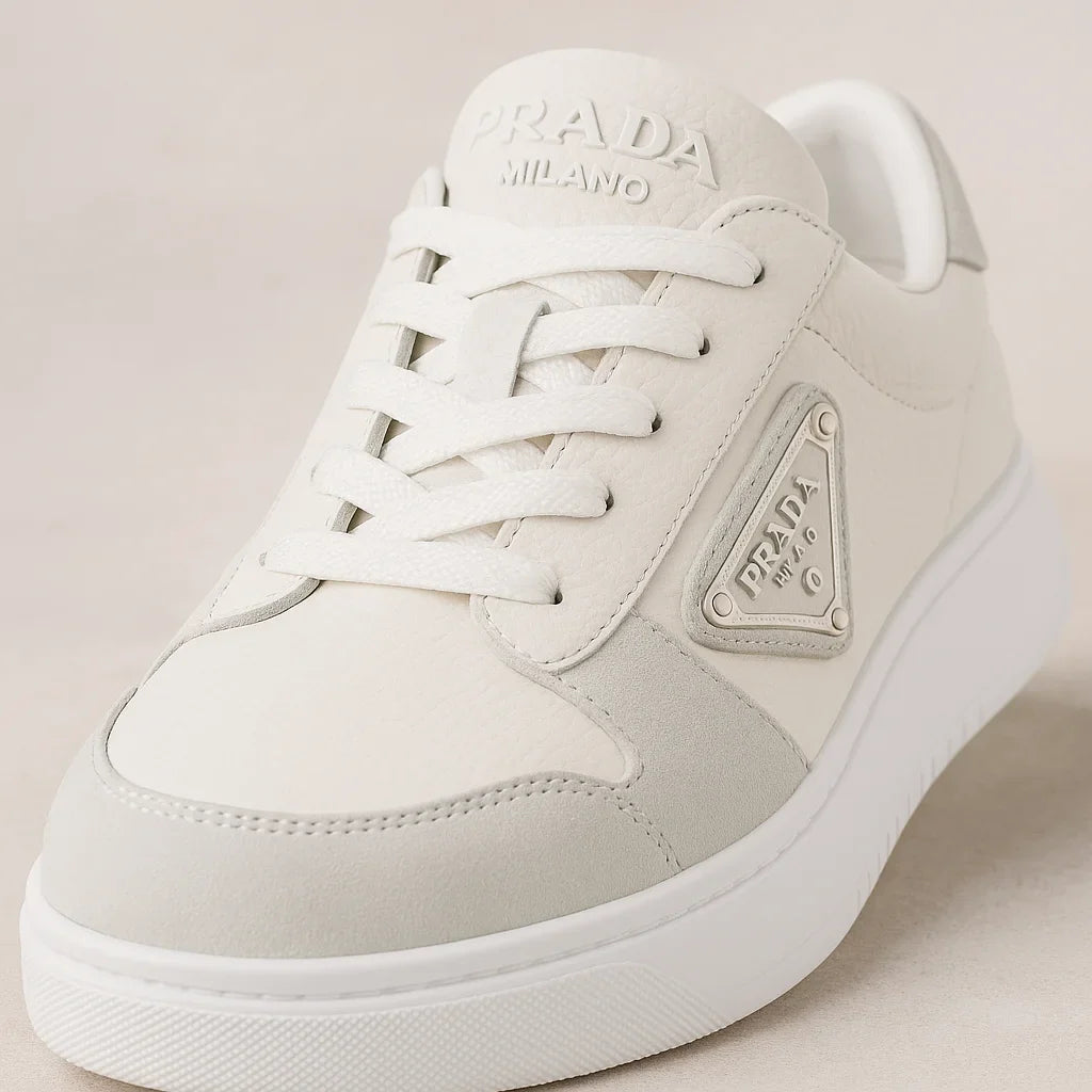 Pr∀da downtown leather sneakers